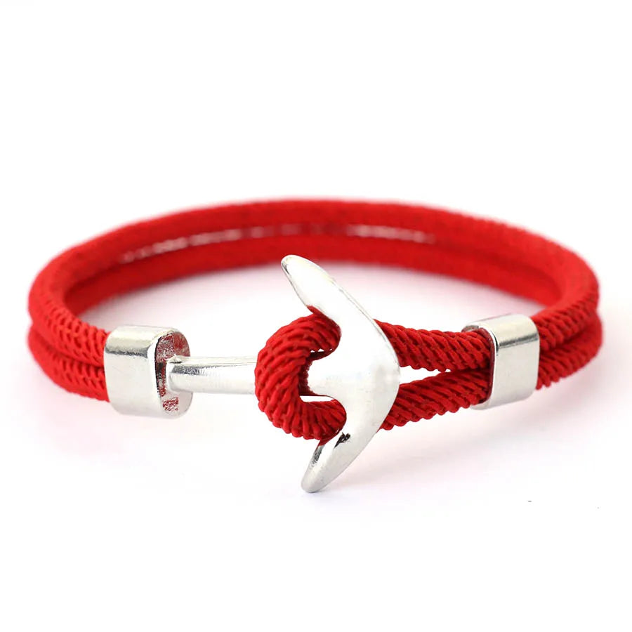 New Anchor Bracelet Men Grade A 4mm Milan Rope Marine Nautical Braclet Outdoors Sports Wrap Fabric Braslet  Accessories Hombre