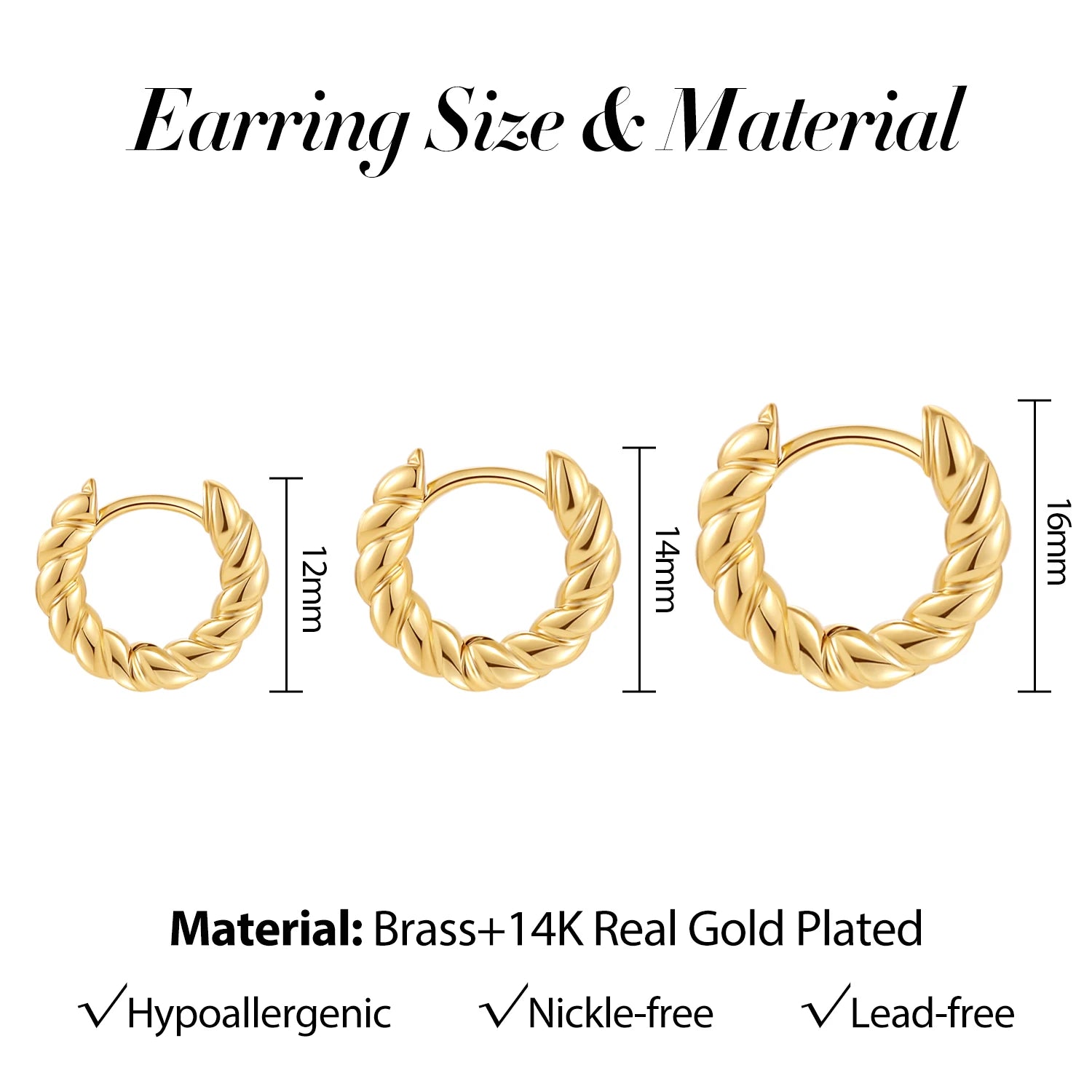 New Trendy Twisted Small Hoop Earrings for Women Fashion Gold Color Metal Circle Tiny Hoops Huggie Ear Buckle Jewelry 2023