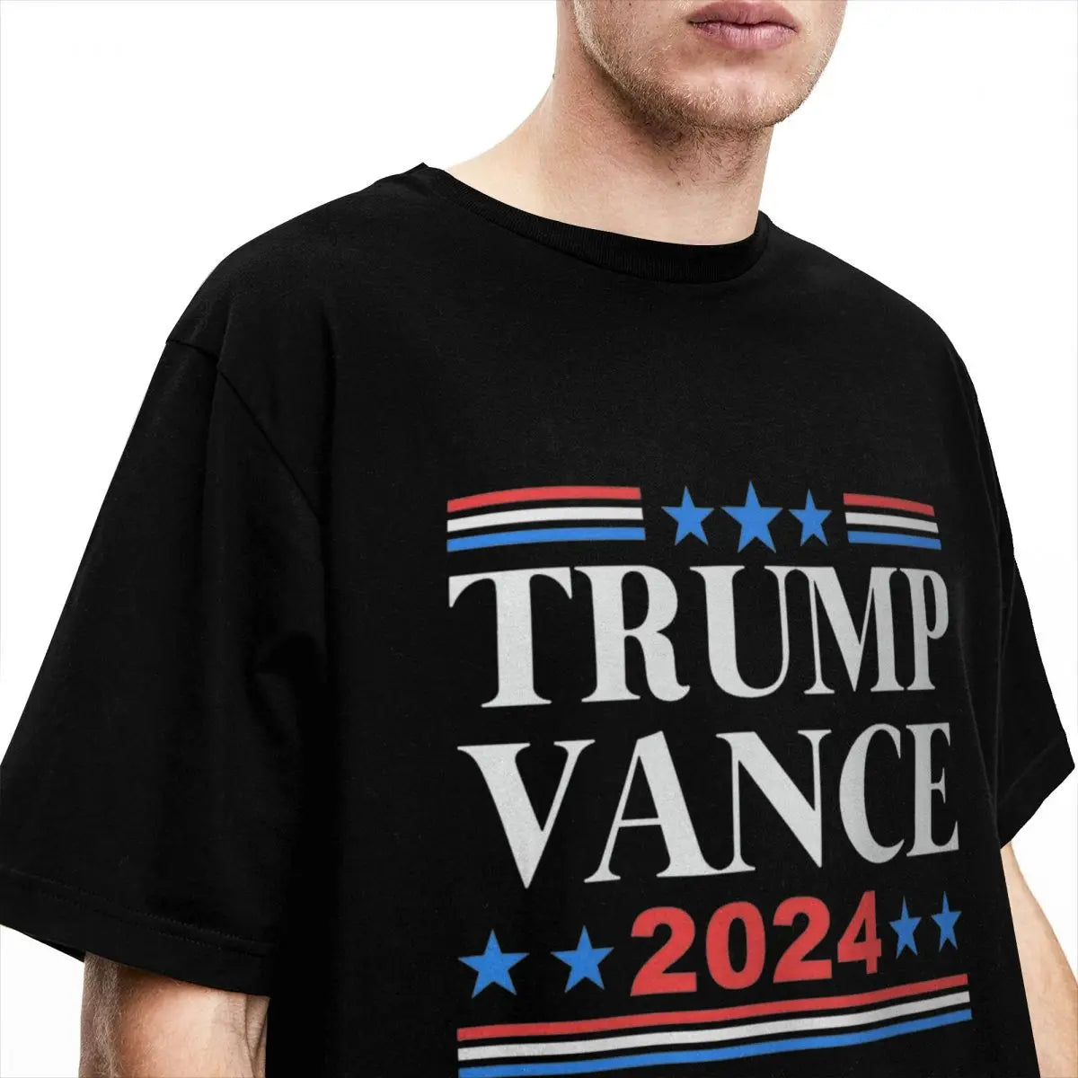 Men MAGA Trump Vance 2024 T Shirts Pure Cotton Clothing Humor Short Sleeve O Neck Tee Shirt Gift Idea T-Shirts