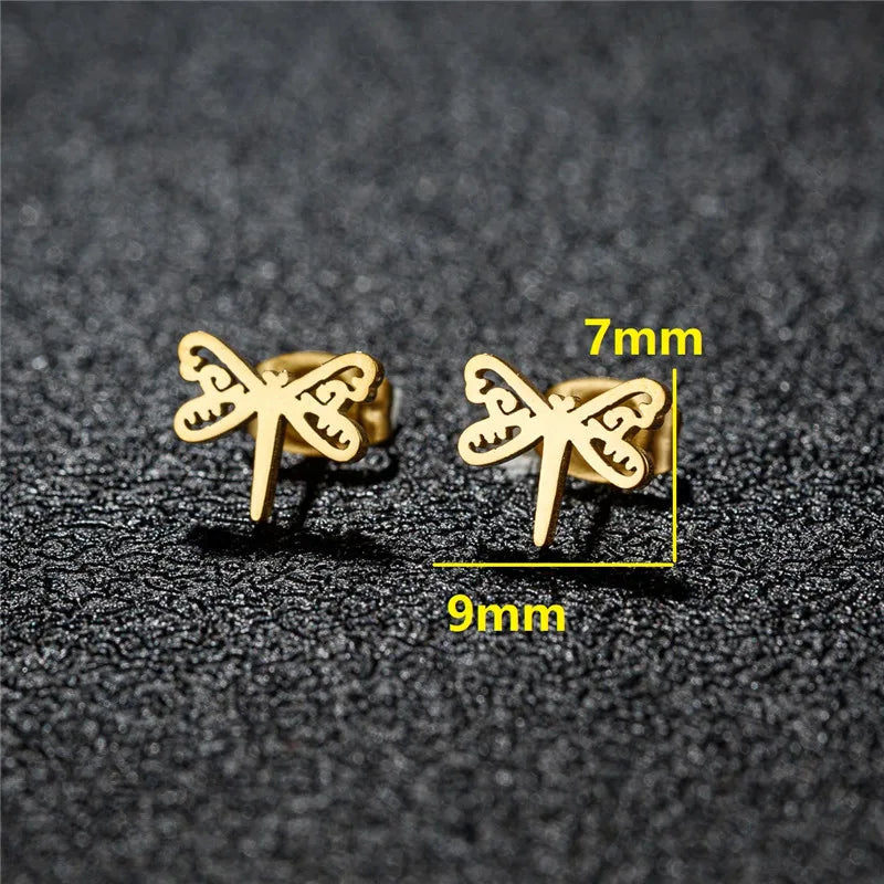 Cartoon Stainless Steel Stud Earrings Gingerbread Man Deer Spider Ghost Earings for Women Christmas Piercing Jewelry 2024