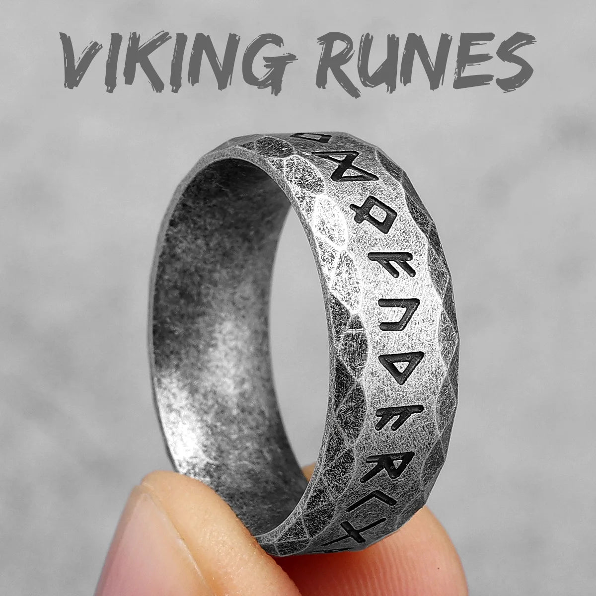 Anillos de acero inoxidable vintage con diseño de runas vikingas nórdicas y nudos celtas para hombre y mujer, joyería punk para motociclistas, regalo creativo al por mayor