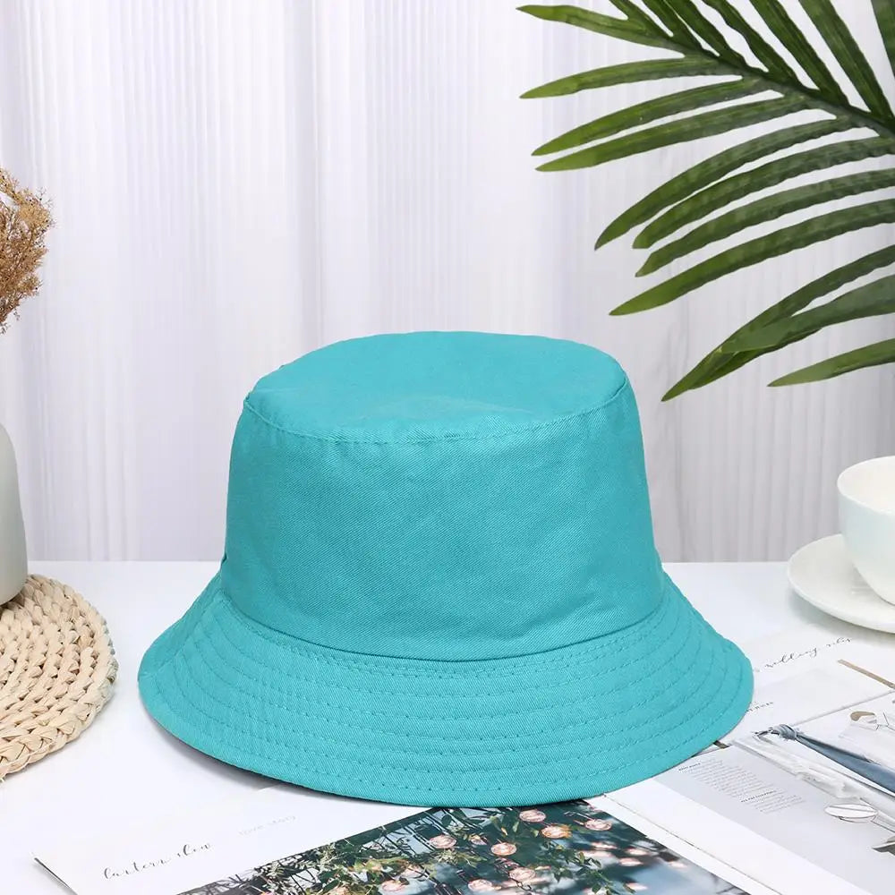 Chapeau de seau pliable d'été en coton unisexe pour femmes, chapeau de protection solaire d'extérieur, casquette de chasse de pêche de couleur pure, chapeau de bassin pour hommes, casquette de plage