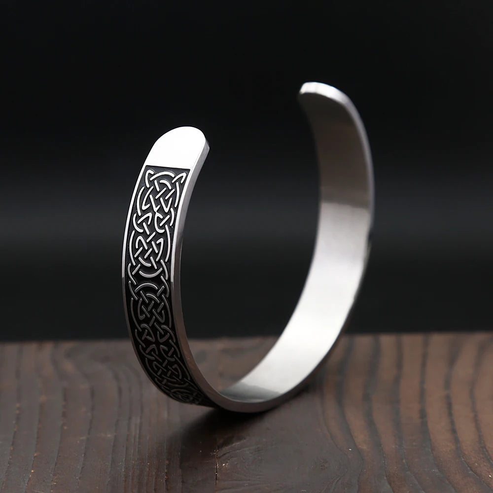 Nordic Retro Viking 316L Stainless Steel Bracelets For Men Women Fashion Creative Cuff Bangles Couple Jewelry Gifts Dropshipping