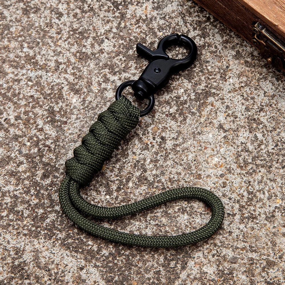 MKENDN Emergency Paracord Clip Buckle Keychain Outdoor Camping Rescue Survival Rope Flashlight Knife Lanyard Backpack keychains