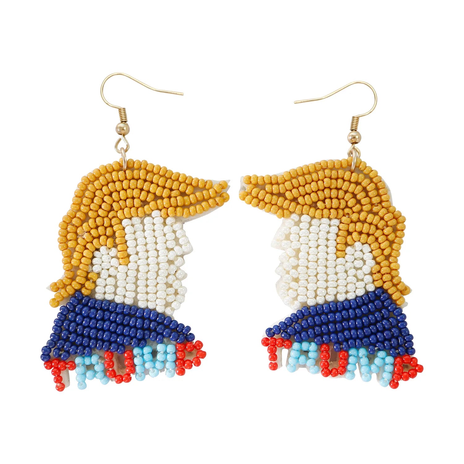 Donald TRUMP Rice bead earrings