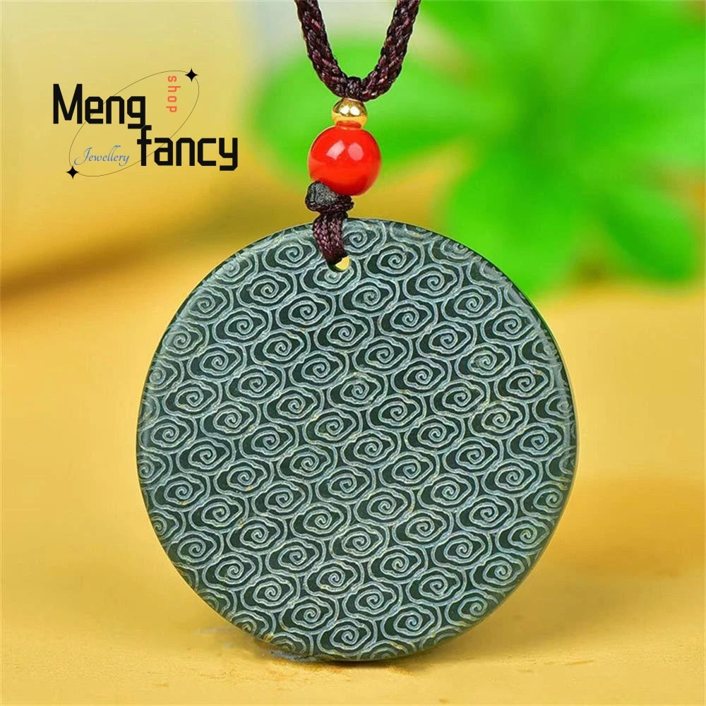 Natural Hetian Green Jade Dragon Turtle Pendant Simple Exquisite Best Selling Fashion Jewelry Handicraft Mascots Holiday Gifts