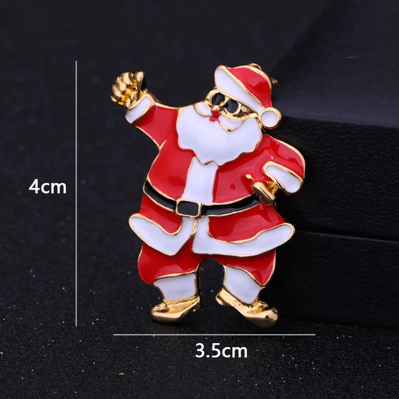 Luxury Exquisite Christmas Brooch Pin Snowman Santa Claus Boot Garland Fashion Jewelry Gift Christmas Decoration Brooches