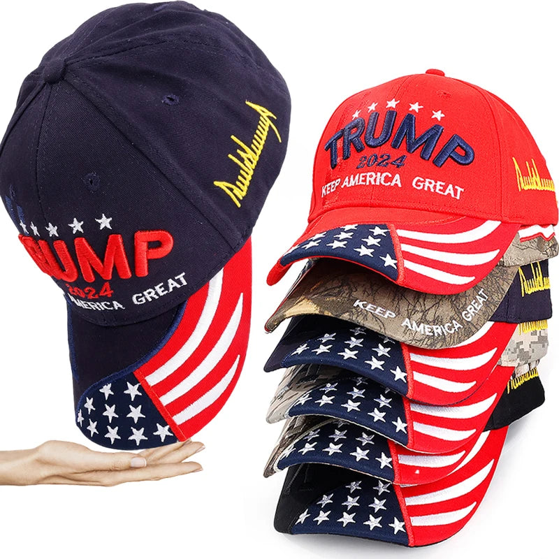 New Donald Trump 2024 MAGA Hat Cap Baseball Camo USA KAG Make Keep America Great Again Snapback President Hat Embroidered Cap