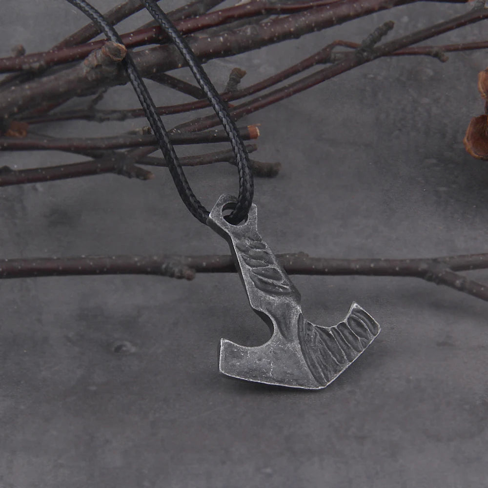 thor's hammer mjolnir pendant necklace viking scandinavian norse viking necklace with chain