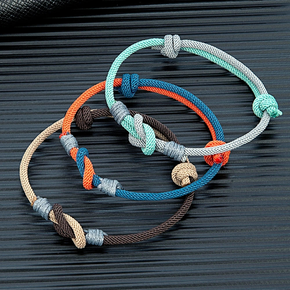 MKENDN Minimalist Men Women Adjustable Forever Knot Rope Bracelet For Lovers Dad Son Boyfriend Bracelets Jewelry Gifts