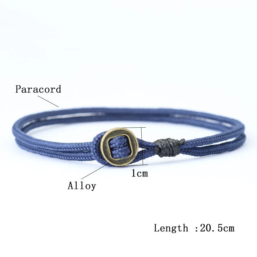 Minimalist Mens String Bracelet Double Layer Easy Hook Viking Braslet 2mm Paracord Braclet Leisure Pulseira Nautical Wrap Joias