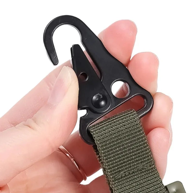 1PC High Quality Steel Wire Retractable Badge Reels Multi-purpose Molle Backpack Hooks Outdoor Fishing Climbing Accessories