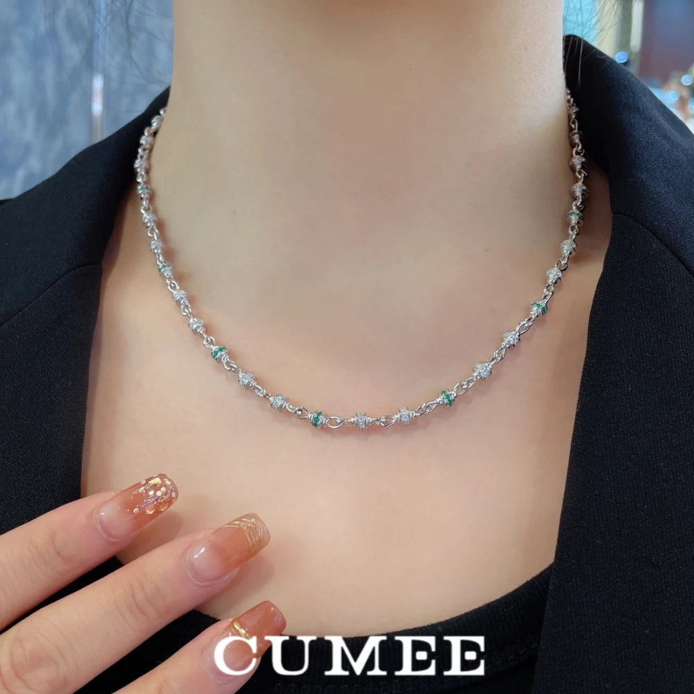 CUMEE Personalized and Versatile Stackable Necklace for Women with 925 Sterling Silver and 18k Gold Plating