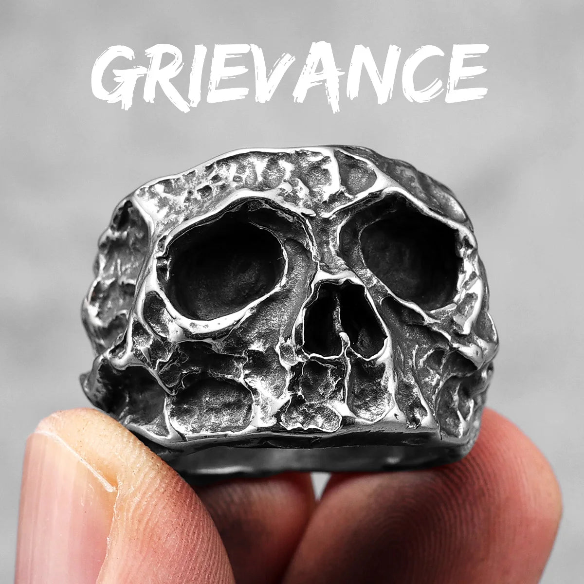 Skulls Ring 316L Stainless Steel Men Rings Domineering Devil Skull Hell Punk Rock Gothic for Biker Male Friend Jewelry Best Gift