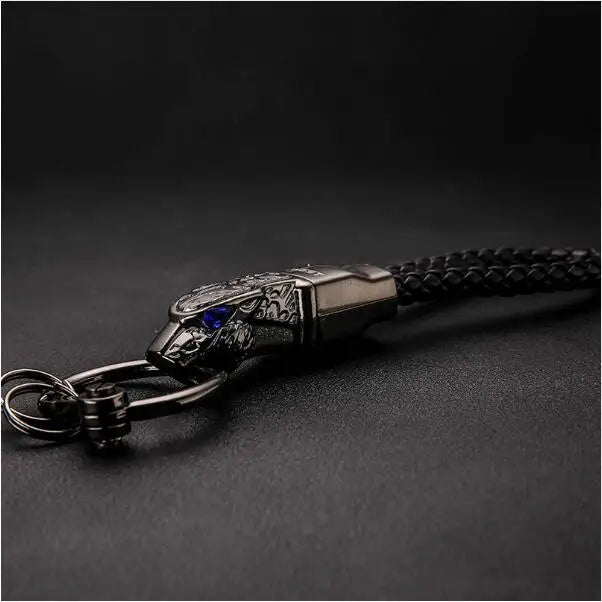 Luxury Keychains Men Women Car Key Chain for Key Ring Holder Jewelry Genuine Leather Rope Bag Pendant Custom Engraving Best Gift