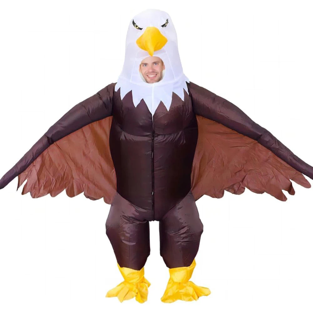 Inflatable Eagle Costume for Adult Blow Up Bald Eagle Halloween Costume Happy Independence Day Celebration Costume