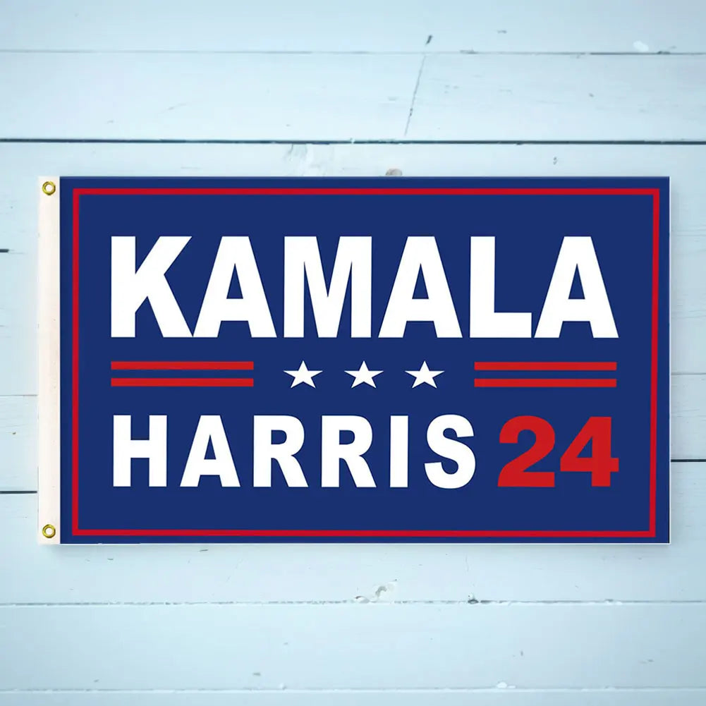 Bandera de Kamala Harris de 3 x 5 pies, banderas de las elecciones presidenciales de EE. UU. de 2024, colores vivos para jardín, césped, patio, decoración del hogar