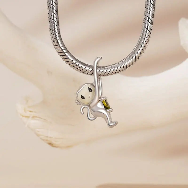 New 925 Sterling Silvering Sheep Cattle Duck Charm of ley 925 Chain Beaded Fit Original Pandora Bracelet DIY Ladies Jewelry