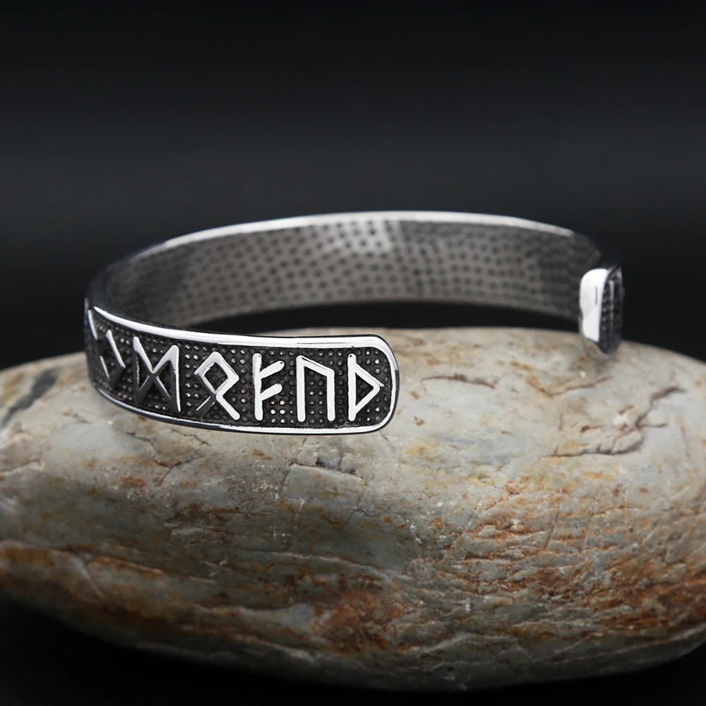 Vintage Nordic Viking Compass Bracelet Punk 316L Stainless Steel Vikings Rune Men Bangles Biker Amulet Jewelry Gift Dropshipping