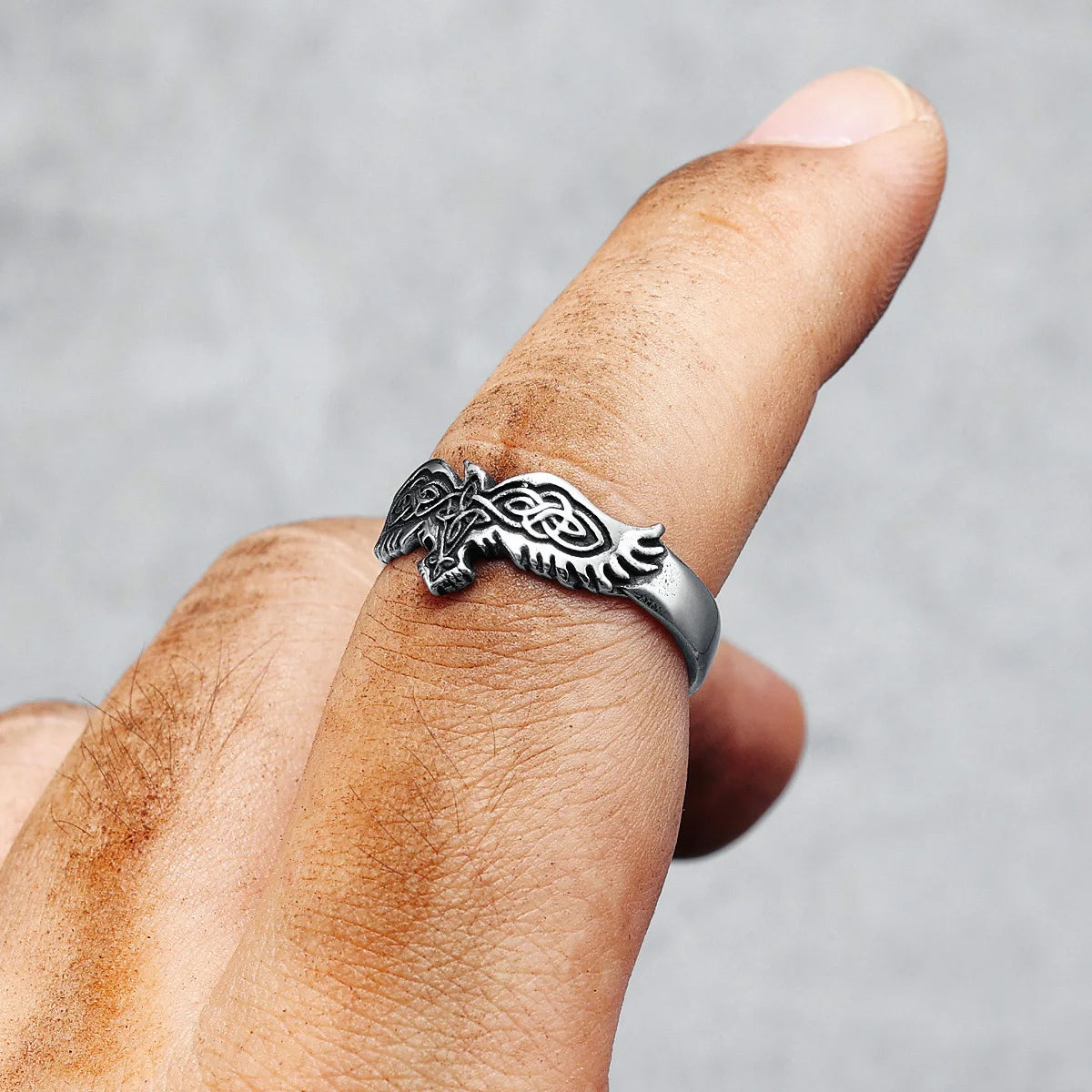 Simple Eagle Totem Ring 316L Stainless Steel Men Retro Punk Narrow Rings Rock for Biker Male Friend Jewelry Best Gift Wholesale