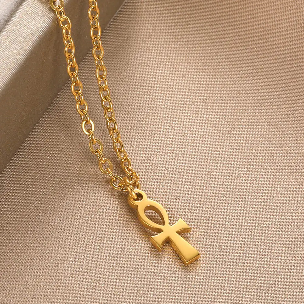 Cross Necklaces Height Classic Egyptian Nile Ankh Cross Pendant necklace  for Women Men Vintage Egyptian Jewelry Amulet Crucifix