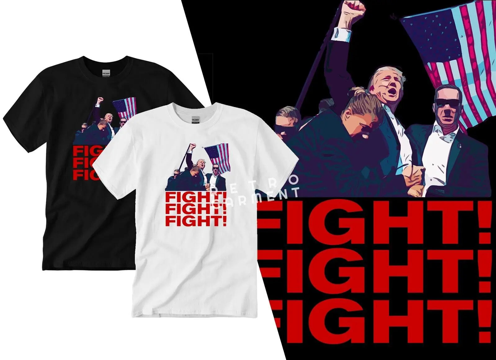 Donald Trump MAGA Fist Pump Shot Camiseta, Trump 2024