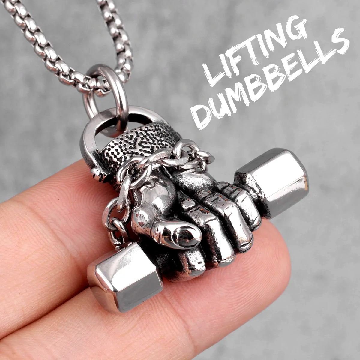 Fitness Gym Men Necklace Bodybuilding Boxing Gloves 316L Stainless Steel Pendant Tough Guy Chain for Boyfriend Male Jewelry Gift