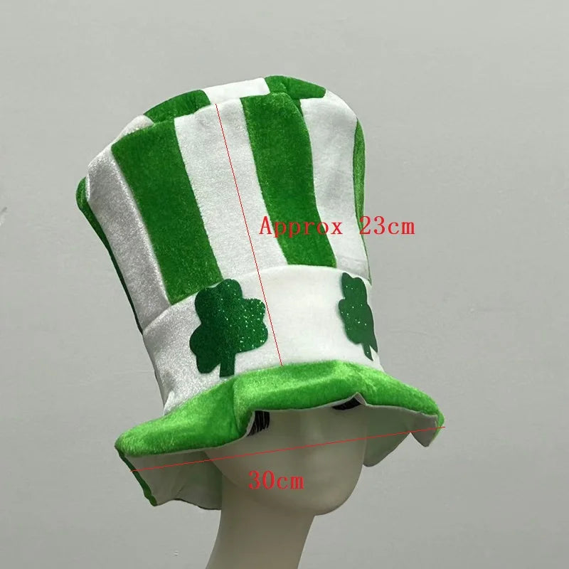 St Patrick's Day Novelty Irish Fancy Dress, Leprechaun Shamrock Pattern Hat