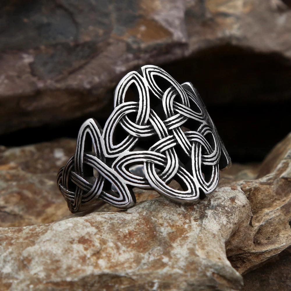 New Vintage Fashion Viking Celtic Knots Totem Rings For Men Women 316L Stainless Steel Nordic Amulet Jewelry Gifts Dropshipping