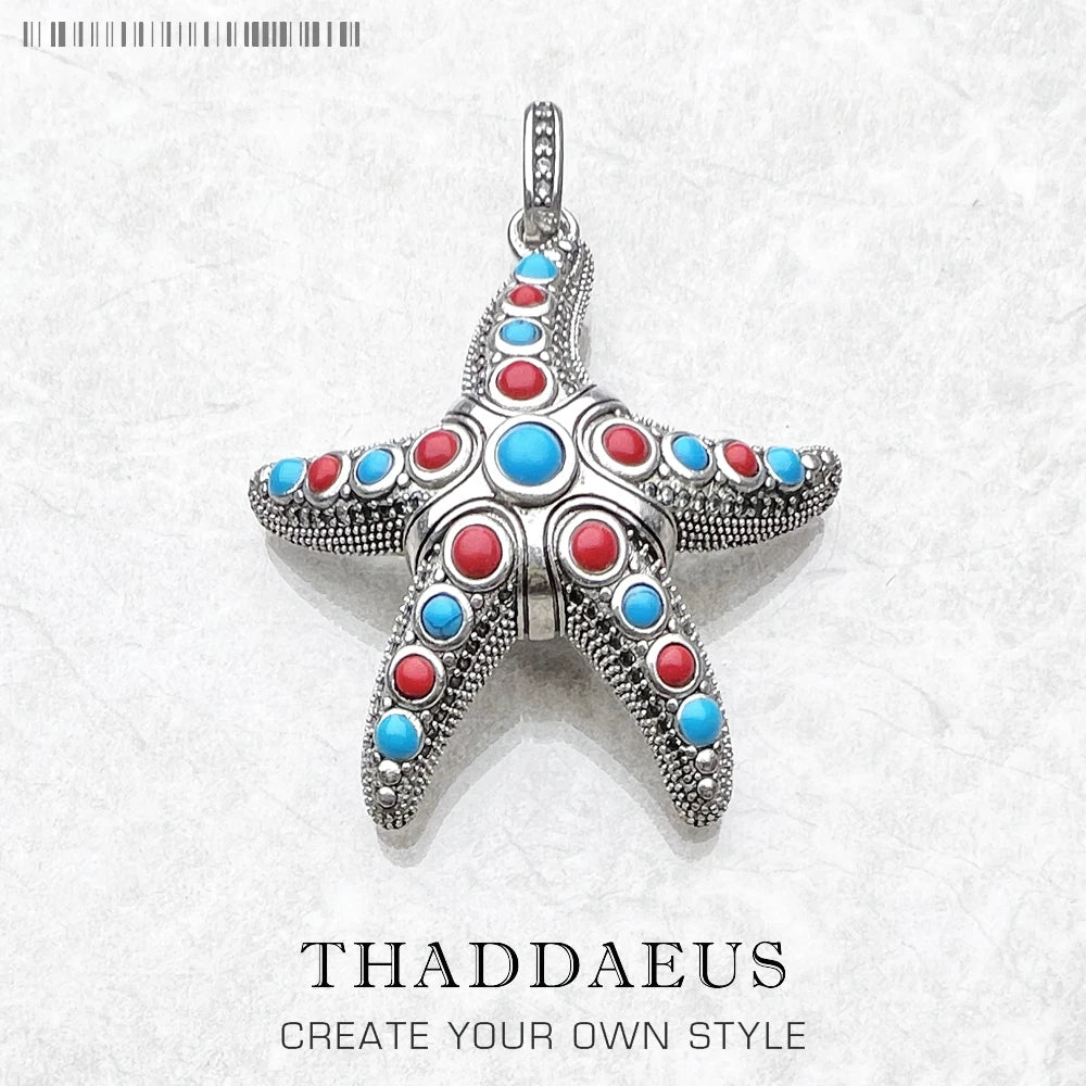 Pendant Unique Starfish Summer New Jewelry Bohemia 925 Sterling Silver Accessories Oceans Gift For Women Men