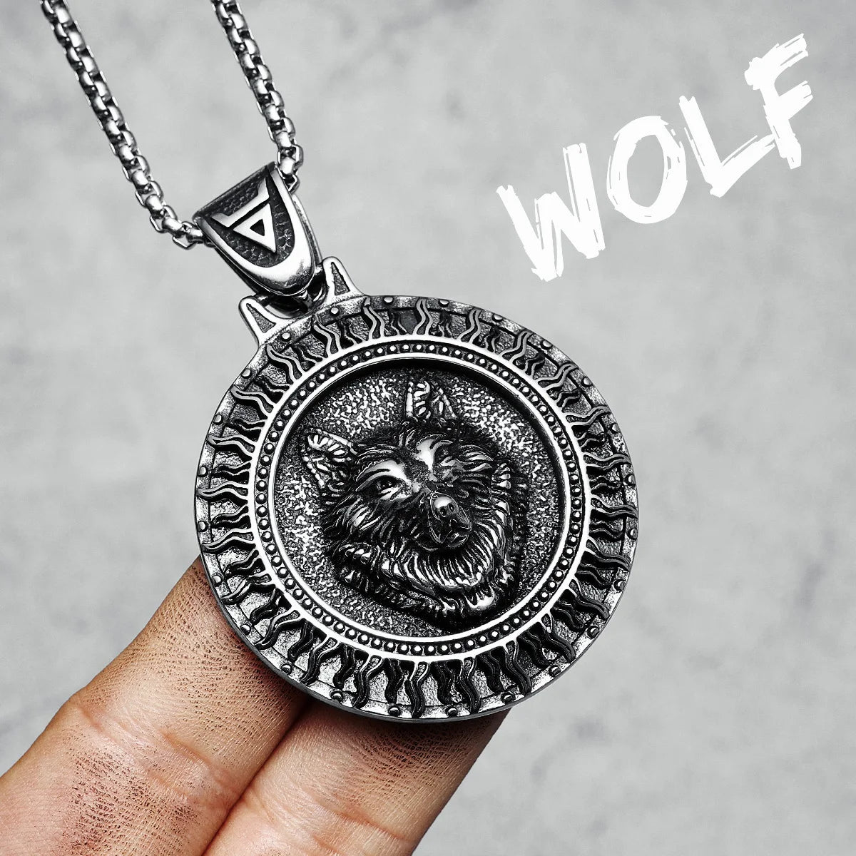 Majestic Lion Necklaces 316L Stainless Steel Wild Wolf Men Pendant Wild Chain Rock Punk Rap for Boyfriend Male Jewelry Best Gift