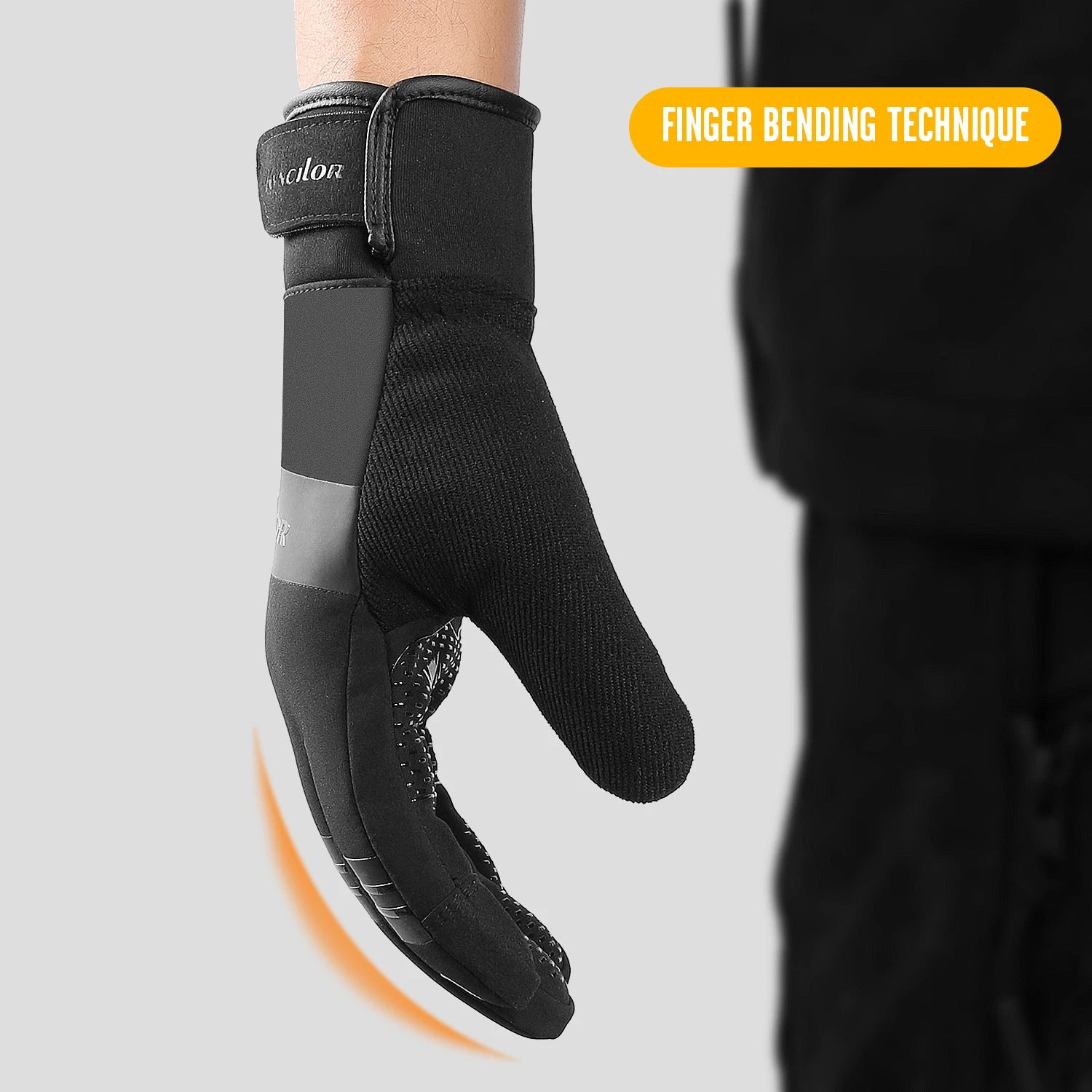 Gants 3M noirs imperméables pour l'hiver, chauds, pour cyclisme, sports de plein air, course à pied, équitation, moto, ski, écran tactile, snowboard, hommes