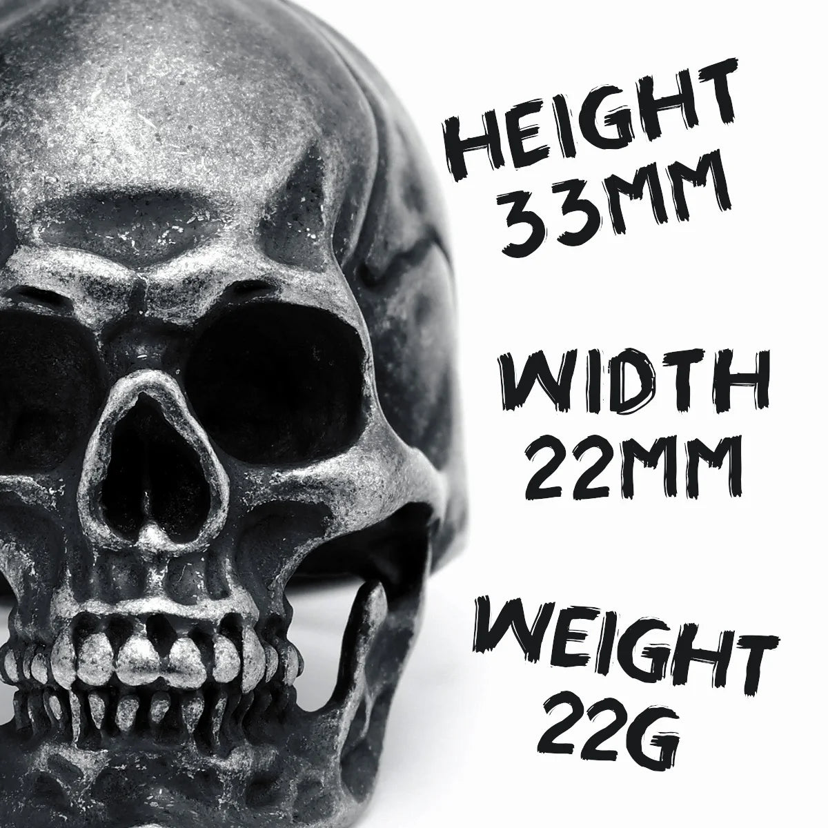 Original Skull Men Ring 316L Stainless Steel High Polished Rock Punk HipHop Rap for Biker Rider Male Boyfriend Jewelry Best Gift