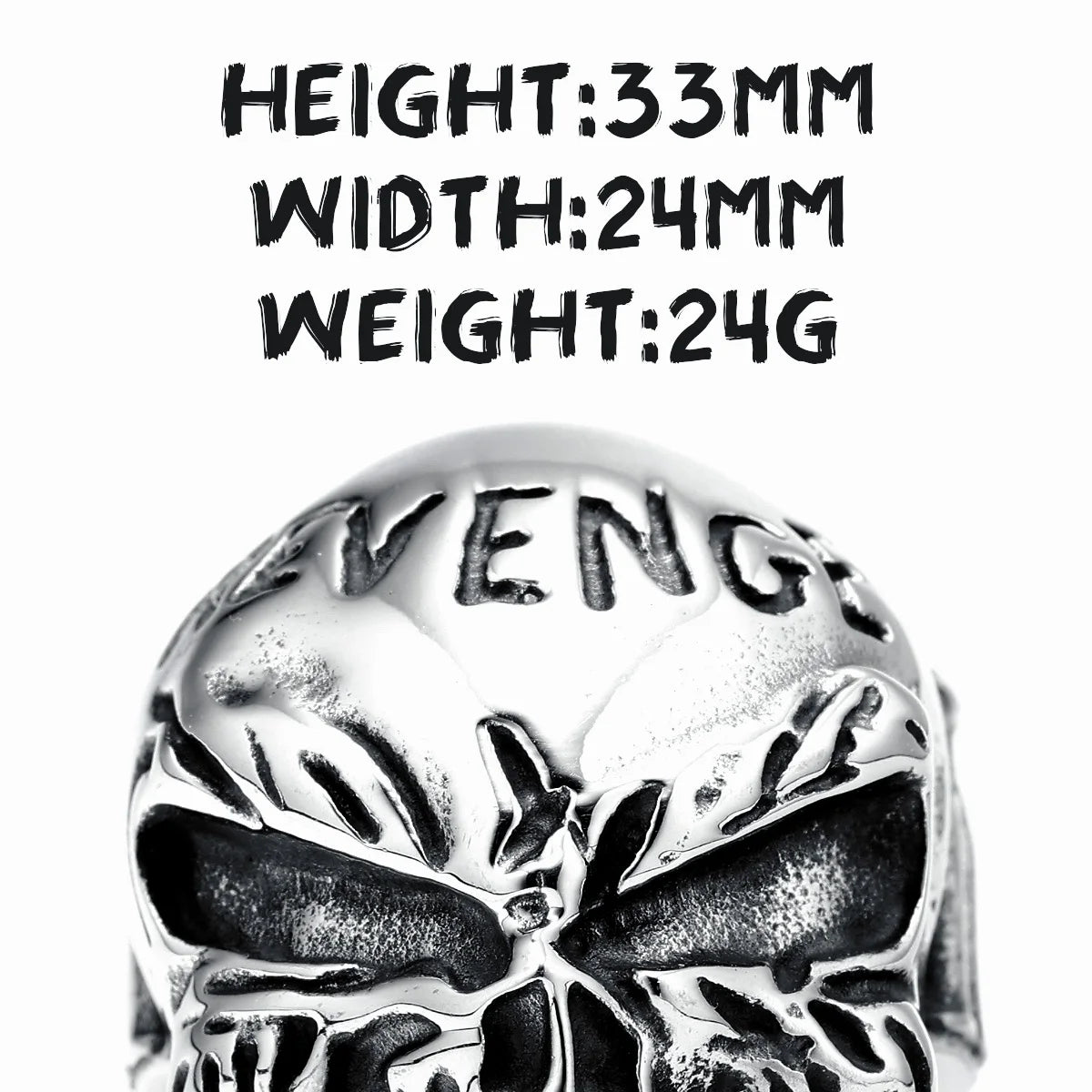 Bague en acier inoxydable 316L pour homme, motif tête de mort, style punk rock, démon, vengeance, rap, fête, motard, petit ami, bijoux, meilleur cadeau