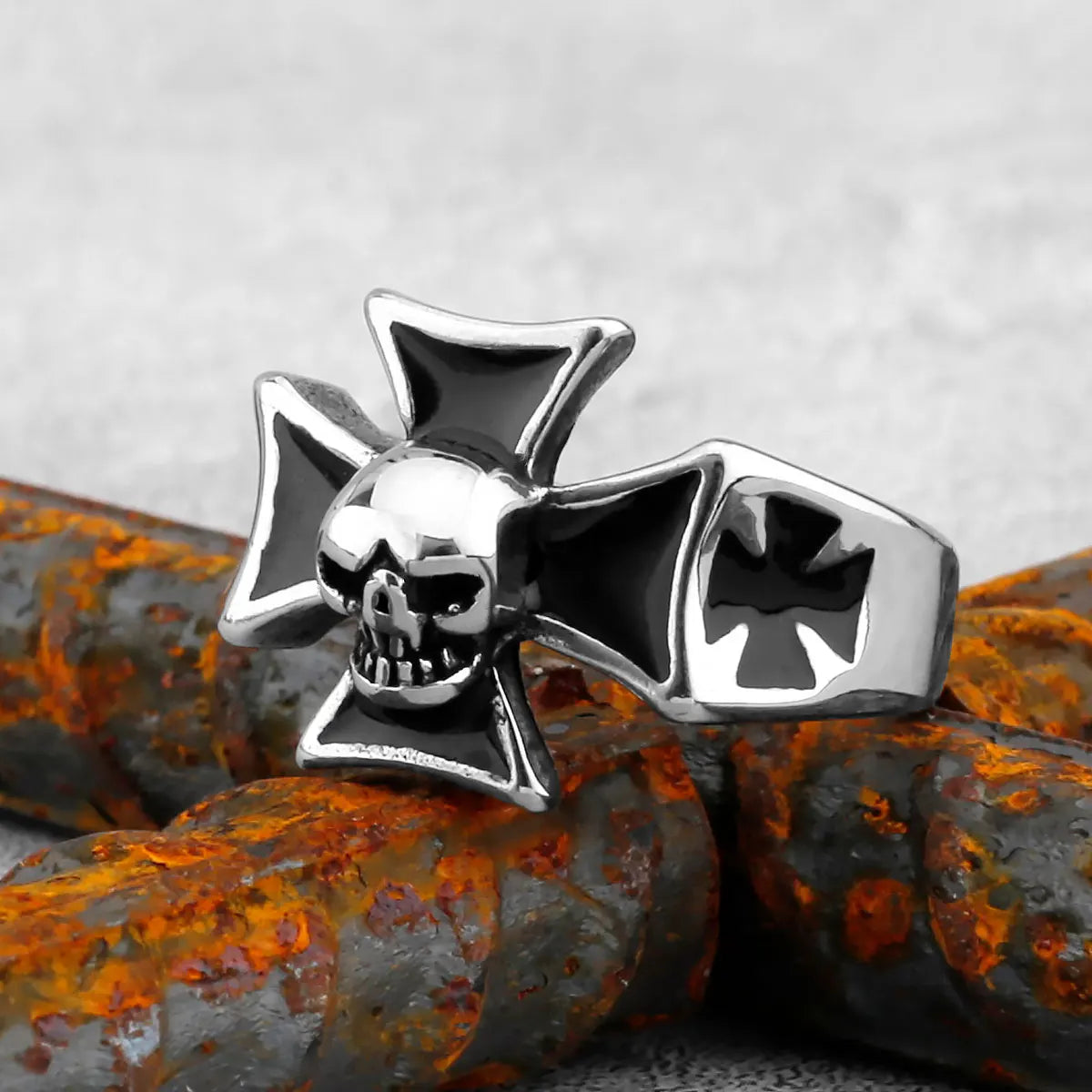 Totenkopf/Tiere Gothic Punk Satanischer Teufel Ring Vintage Steampunk Herren Edelstahl Wikinger Ring Hiphop Motorrad Biker Schmuck