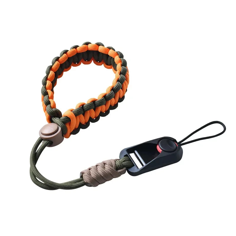 Outdoor Anti-lost Digital Camera Wrist Strap, Climbing Umbrella Rope Hand-woven Sling, Detachable Mobile Phone Paracord Lanyard