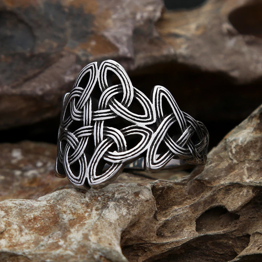 New Vintage Fashion Viking Celtic Knots Totem Rings For Men Women 316L Stainless Steel Nordic Amulet Jewelry Gifts Dropshipping