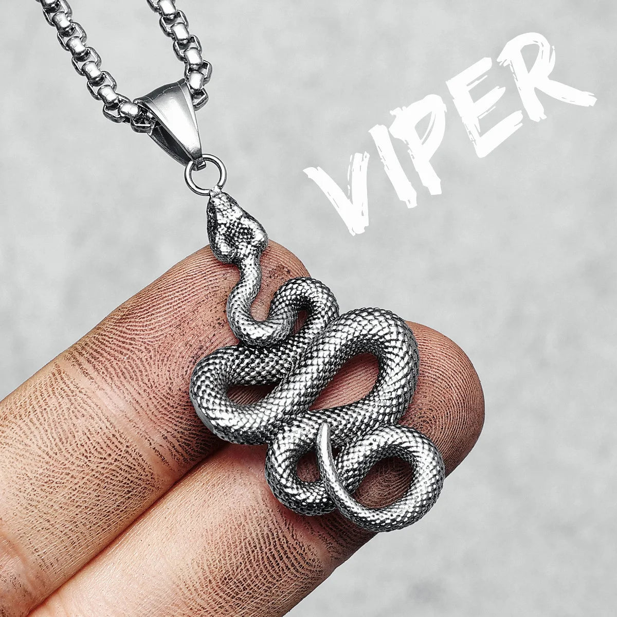 Snakes Pendants Men Simple Python Cobra Necklaces 316L Stainless Steel Men Chain Rap Rock Punk for Friend Male Jewelry Best Gift