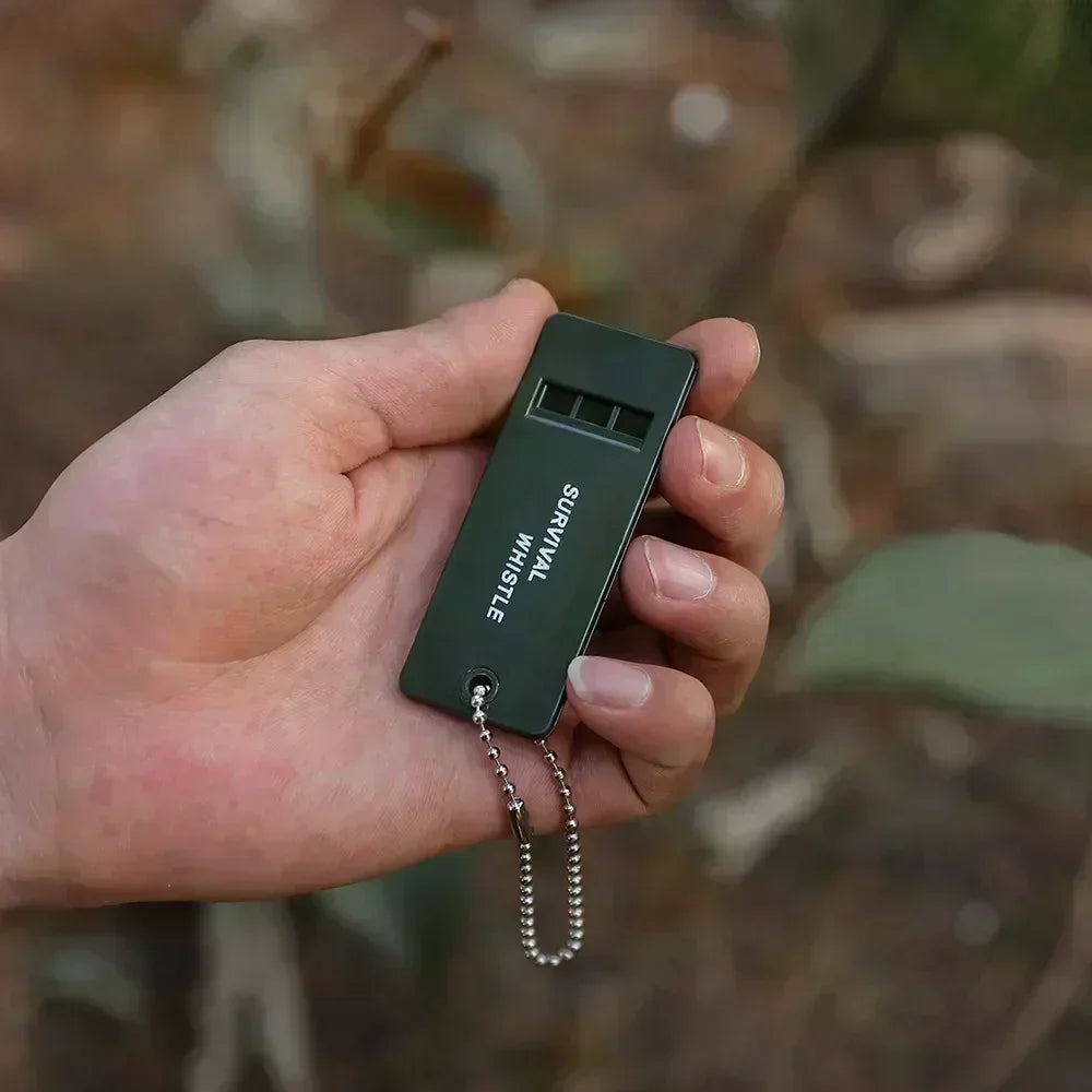 Sifflet de survie portable à décibels élevés pour l'extérieur, sifflet audio multiple, accessoires de camping, d'urgence, de randonnée, outils tactiques EDC