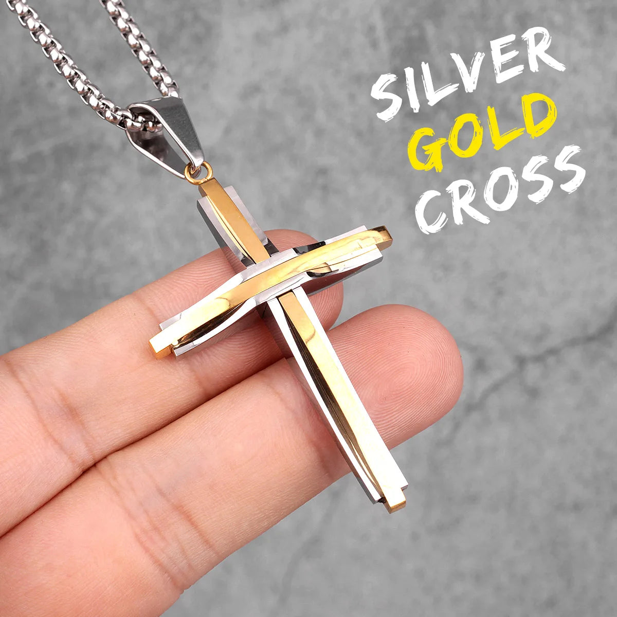 Religion Kreuz Halsketten 316L Edelstahl Männer Einfache Coole Kreuze Anhänger Kette Punk Rock Hiphop für Paar Schmuck Geschenk