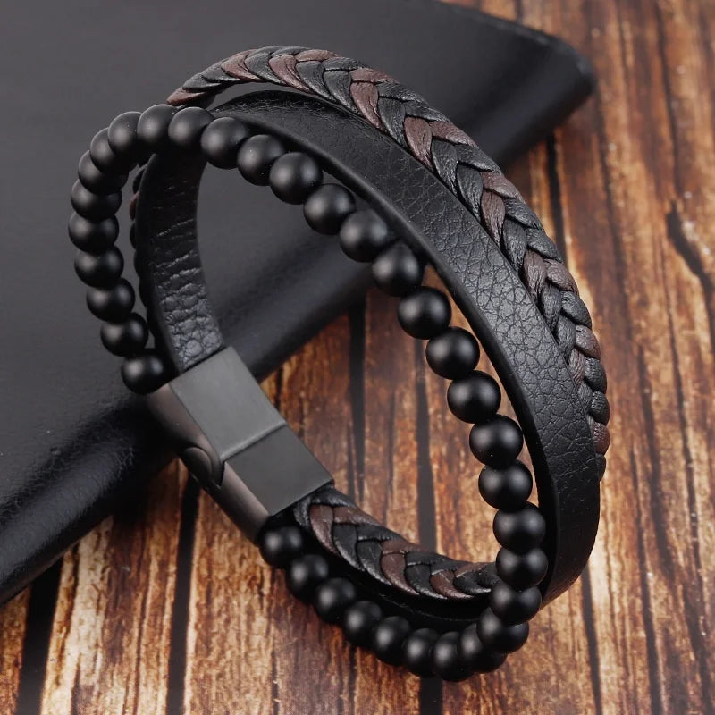 Breites Retro-Lederarmband mit Piratenkompass für Männer, keltisches Wikinger-Kompassarmband, Schmuck, männliche Accessoires, Geschenke für den Freund