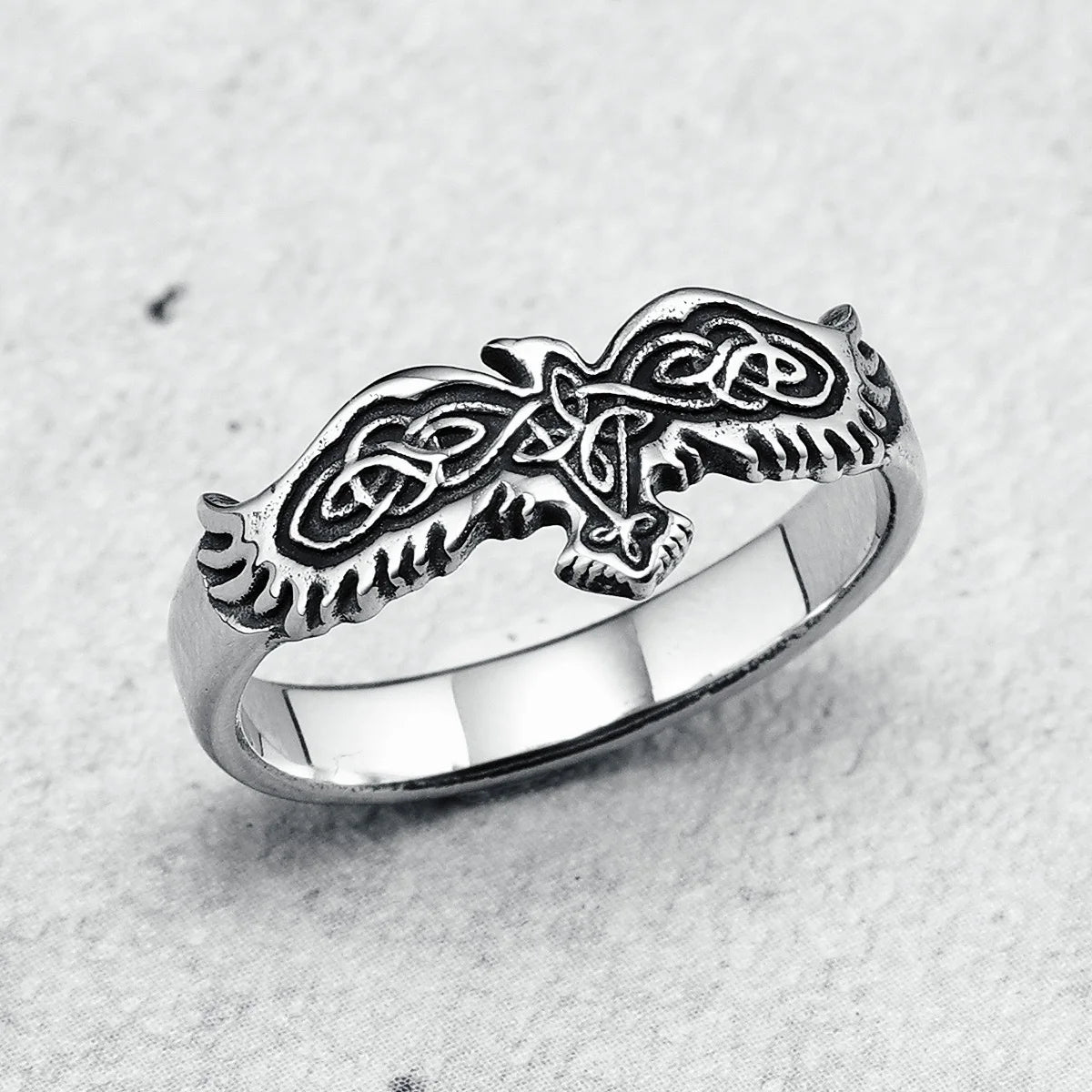 Einfache Adler Totem Ring 316L Edelstahl Männer Retro Punk Schmale Ringe Rock für Biker Männlichen Freund Schmuck Beste Geschenk Großhandel