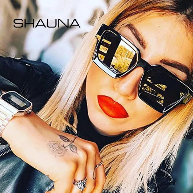 SHAUNA Ins Popular Women Square Sunglasses Retro Men Tinted Shades UV400 - Madeinsea©