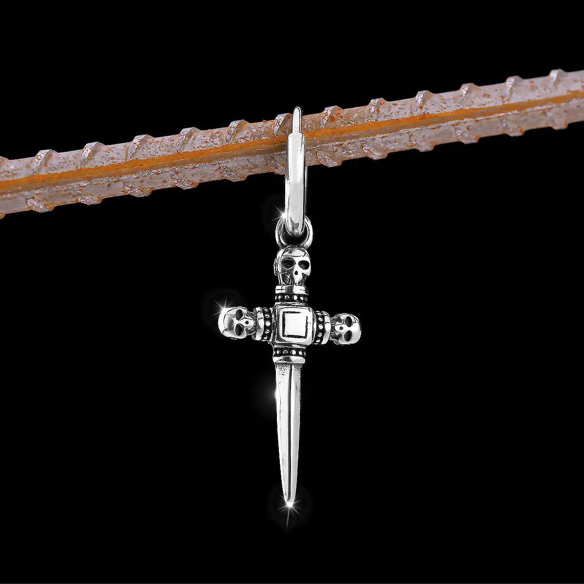 High Quality Stainless Steel Jesus Religious Belief Viking Earrings Nordic Men's Amulet Jewelry Studs Punk Party Specific