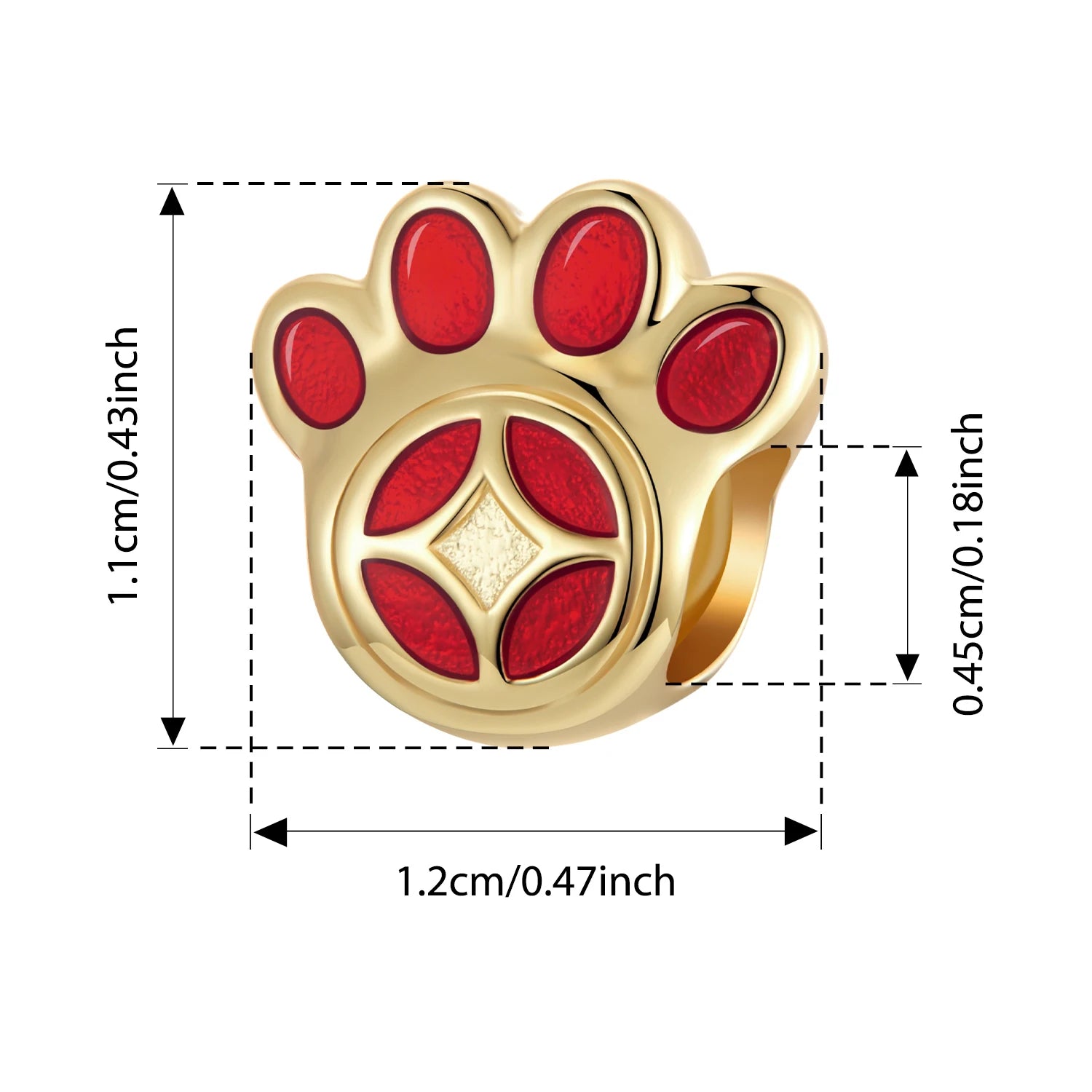 BISAER 925 Sterling Silver Lucky Koi Cat Pawprint Charm Bead Weaved Bag Pendant Plated Gold Fit Women DIY Bracelet Fine Jewelry