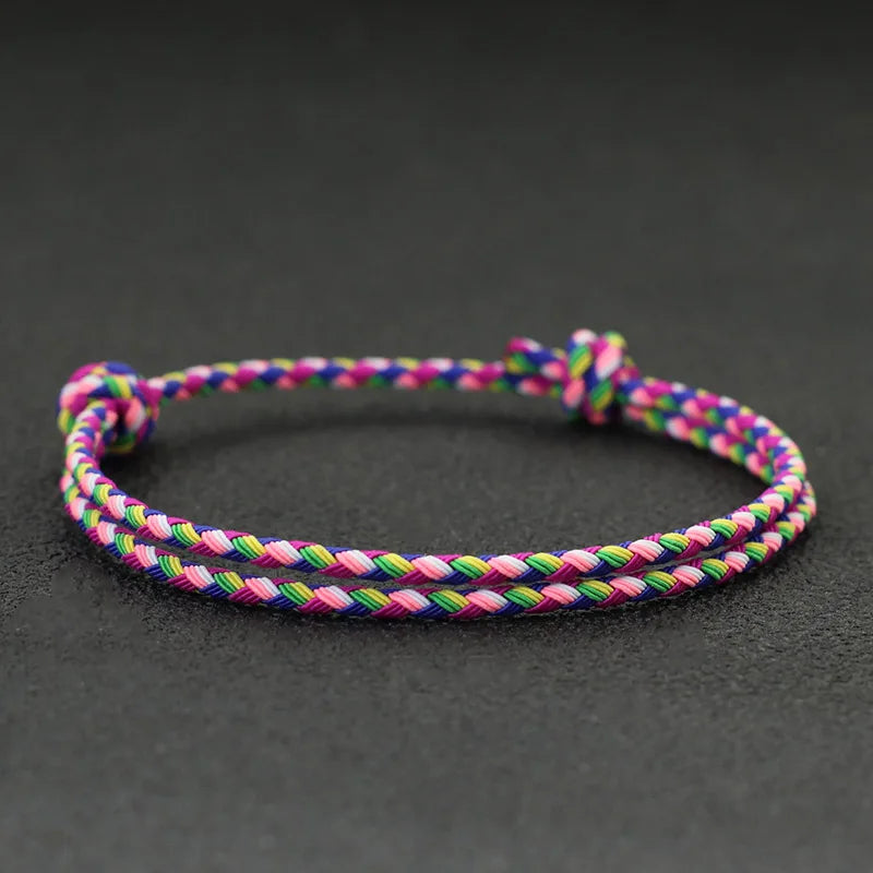 New Christmas Rope Bracelet Unisex Handmade Peruvian Knot Adjustable Braclet Friendship Brazalete Outdoor Survival Braslet Gift