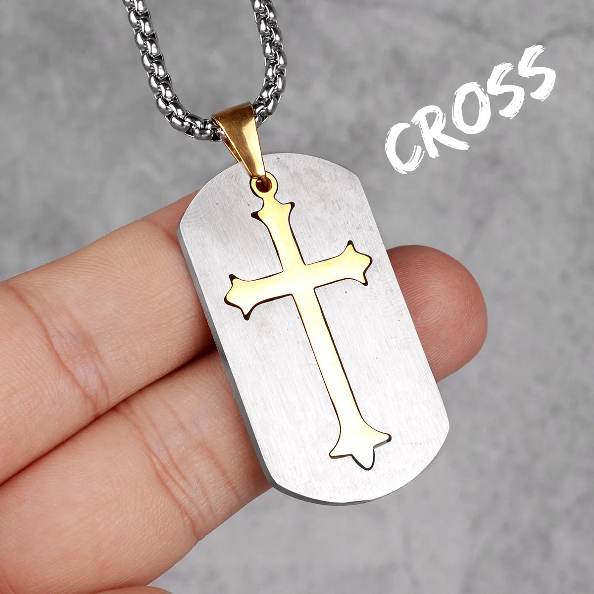 Religion Kreuz Halsketten 316L Edelstahl Männer Einfache Coole Kreuze Anhänger Kette Punk Rock Hiphop für Paar Schmuck Geschenk