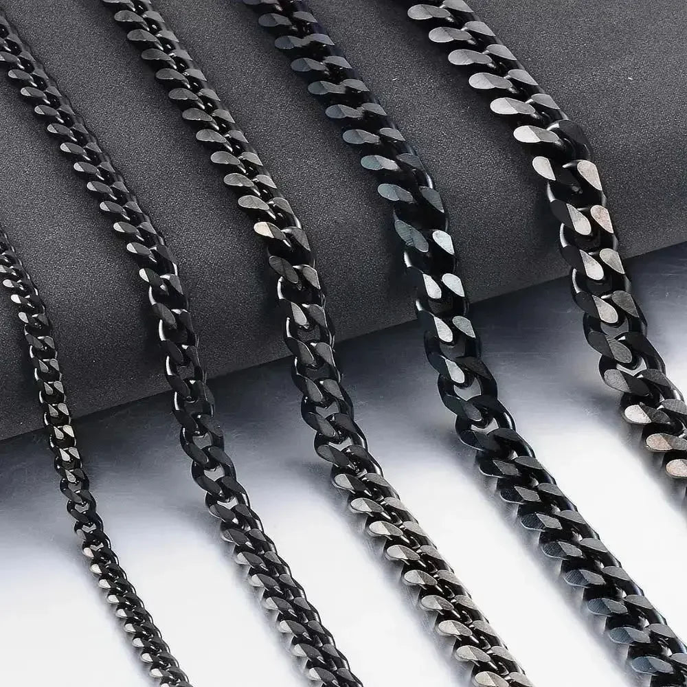 Hot Selling Men Stainless Steel Cuban Chain Fashion Customizable Necklace Jewelry