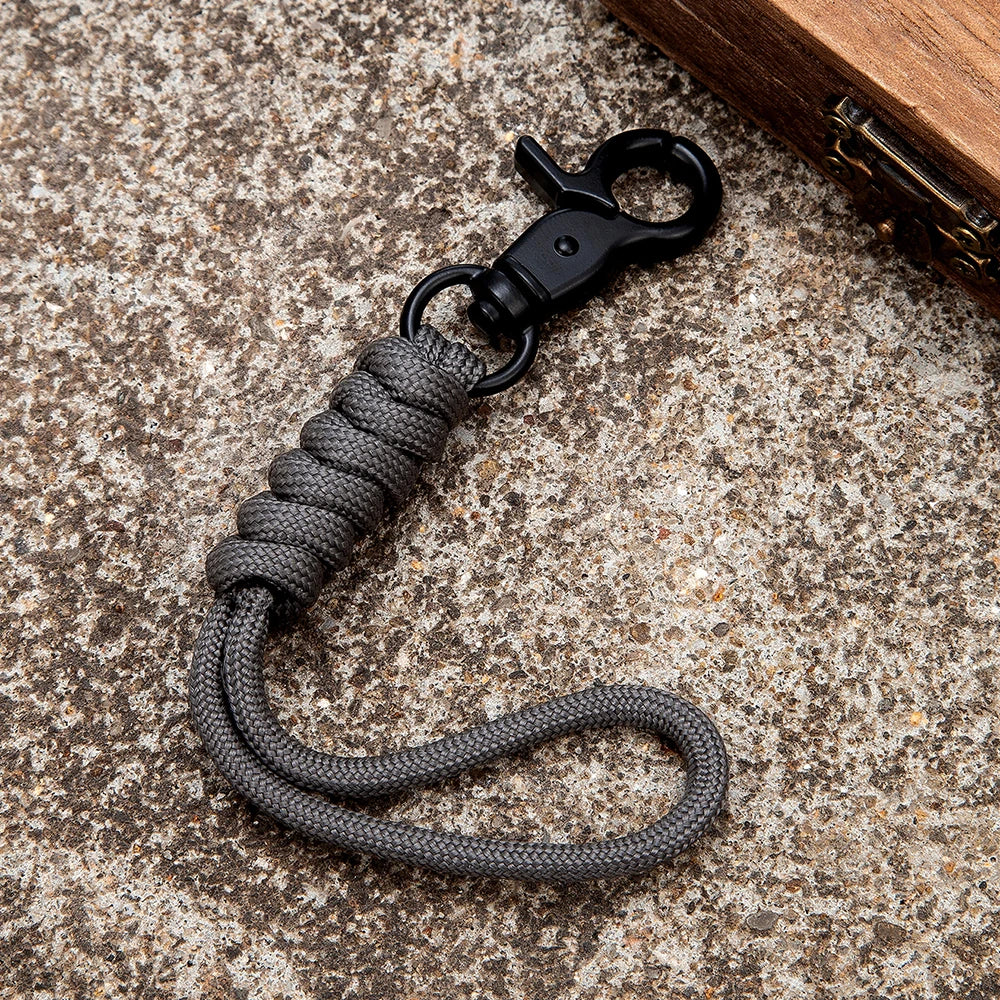 MKENDN Emergency Paracord Clip Buckle Keychain Outdoor Camping Rescue Survival Rope Flashlight Knife Lanyard Backpack keychains