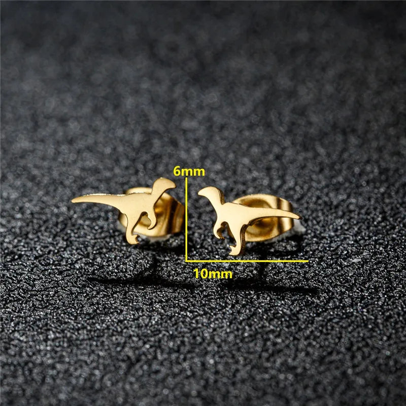 Cartoon Stainless Steel Stud Earrings Gingerbread Man Deer Spider Ghost Earings for Women Christmas Piercing Jewelry 2024